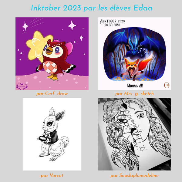 Inktober 2023 par les lves EDAA