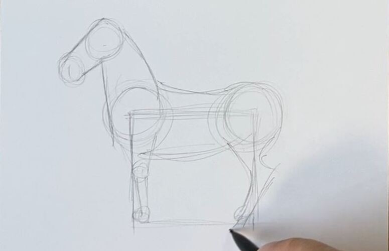 comment dessiner un cheval