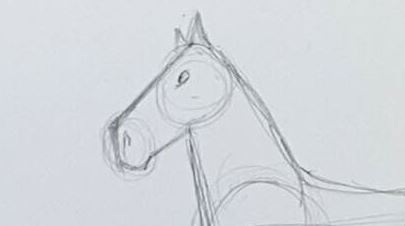 dessiner une tête de cheval