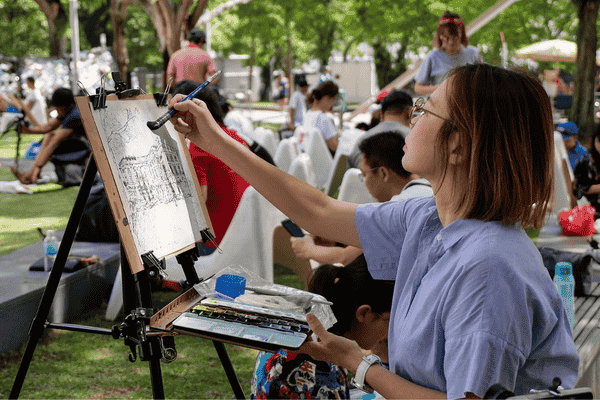 urban sketchers en atelier dessin
