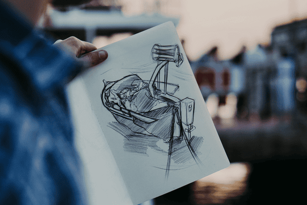 urban sketching bateau