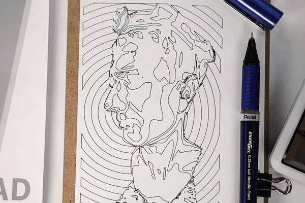 one line drawings ink