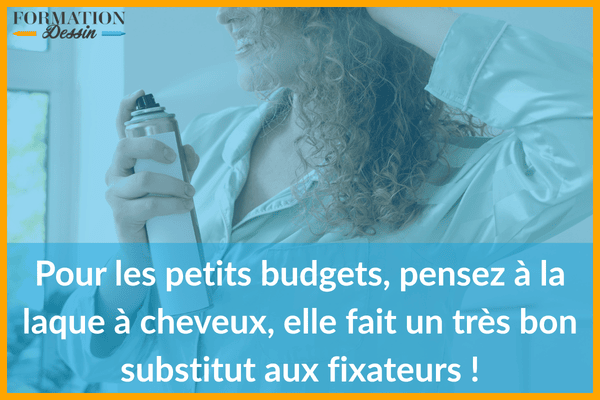 astuce fixation d'un dessin au fusain