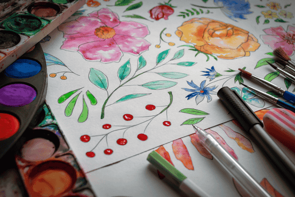 M�dium humide : Aquarelle