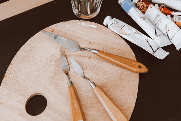 Spatule couteau et palette pour faire de la peinture � l'huile