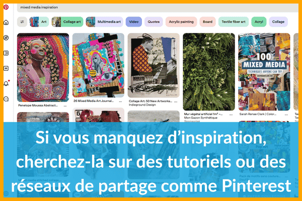 Astuce d'inspiration mixed media