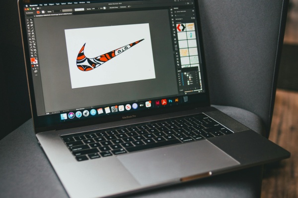 dessin mockup logo niket sur illustrator