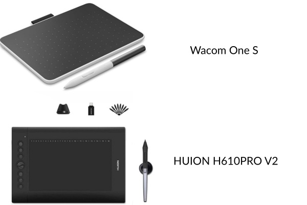 comparaison huion wacom