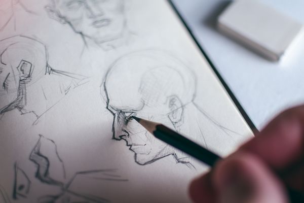 dessin analytique visage humain